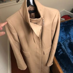 Zara Woman beige peacoat sz M